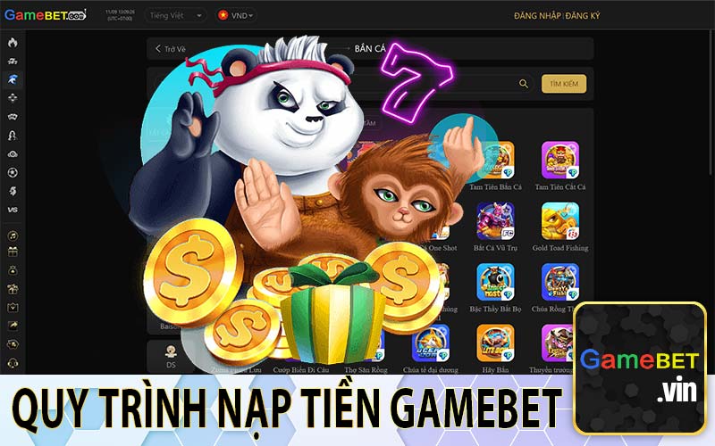 Quy trình nạp tiền GAMEBET